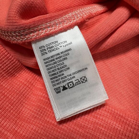 Tommy Bahama NWT Tobago Bay Half Zip Sweatshirt Peach Men's Size M Pima Cotton - Picture 7 of 10